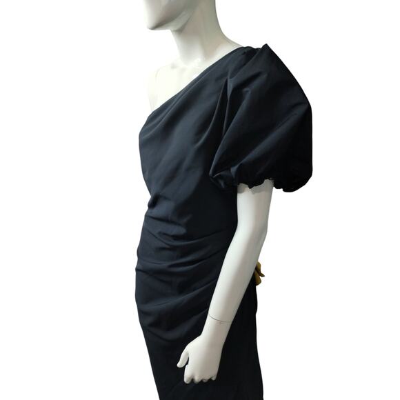 Ralph Lauren Women's One Shoulder Rushed Cocktail Formal Dress size 10 Event - Picture 5 of 12